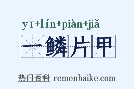 一鳞片甲是什么意思的图片